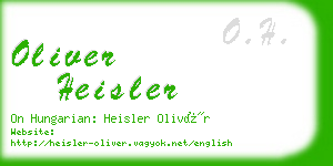 oliver heisler business card